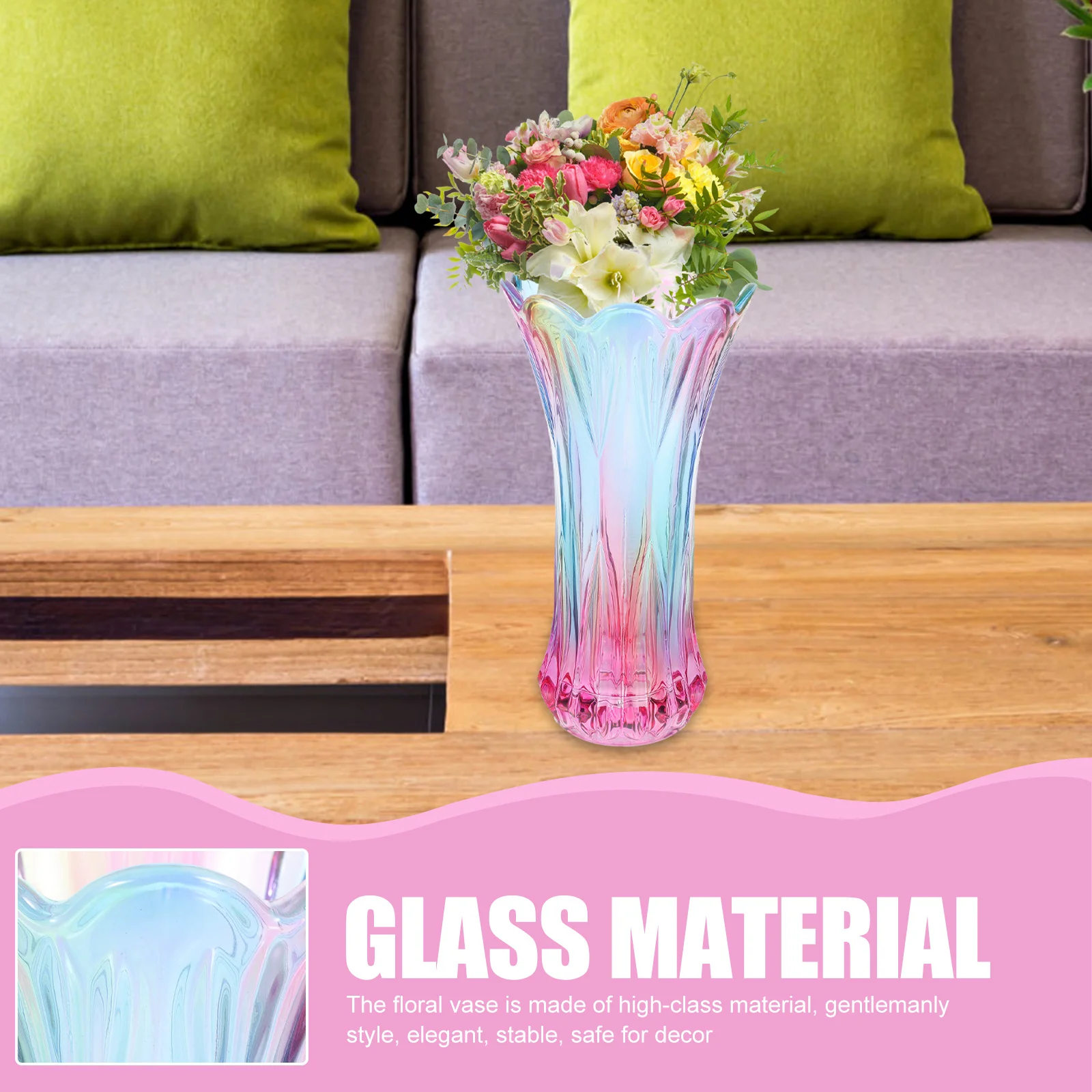 Thickened Clear Crystal Glass Flower Vase Decorative Colored Glass Vase for Home Office Restaurant Living Room Flower Display
Thickened Clear Crystal Glass Flower Vase Decorative Colored Glass Vase for Home Office Restaurant Living Room Flower Display