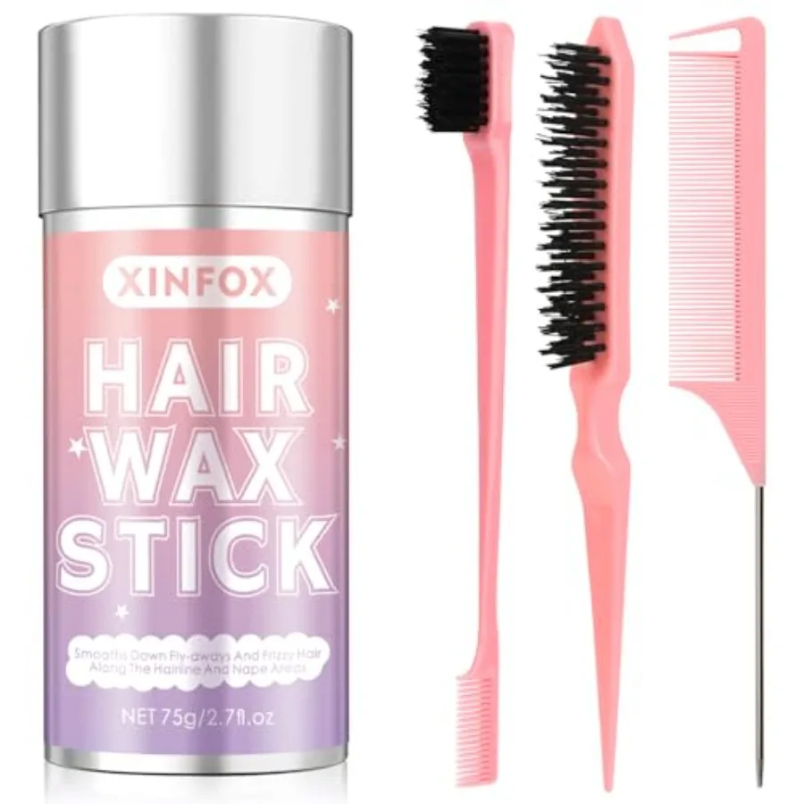 Limited-time offer Hair Wax Stick, Slick Back Hair Brush, Wax Stick for Flyaways, Rat Tail Comb Edge Brush Styling Tool Set Acc
Limited-time offer Hair Wax Stick, Slick Back Hair Brush, Wax Stick for Flyaways, Rat Tail Comb Edge Brush Styling Tool Set Acc