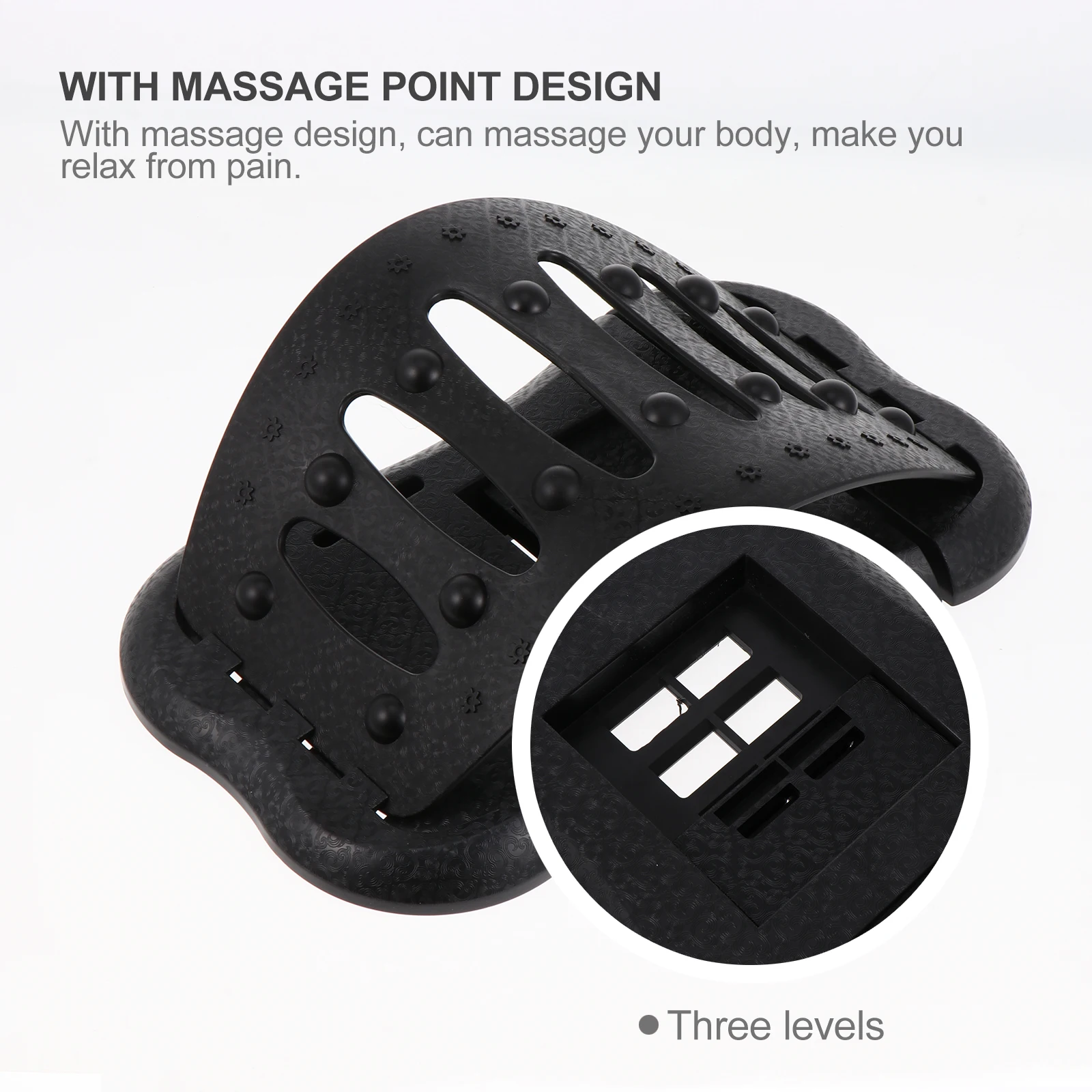 Back Arch Stretcher Spine Pain Relief Device Lumbar Support Black Portable Yoga Massager Equipment Desk Work Muscles Relaxation
Back Arch Stretcher Spine Pain Relief Device Lumbar Support Black Portable Yoga Massager Equipment Desk Work Muscles Relaxation