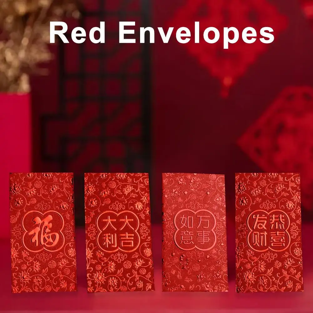 6 Pcs Chinese Red Pocket Hot Stamping Red Envelopes For Best Wish Lucky Money Wedding Ceremony Red Envelopes New Year Decor
6 Pcs Chinese Red Pocket Hot Stamping Red Envelopes For Best Wish Lucky Money Wedding Ceremony Red Envelopes New Year Decor