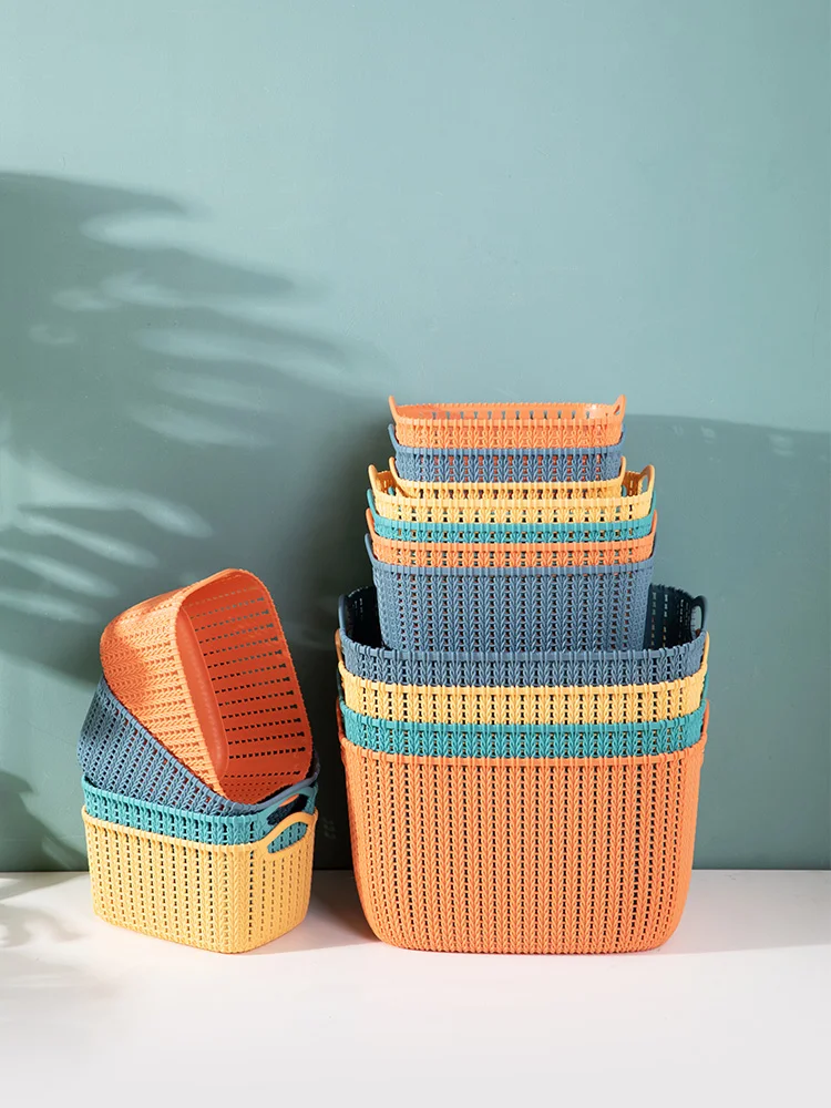 Большая пластиковая плетеная корзина для хранения на рабочем столе, корзина для организации дома, корзина для хранения мелочей и разных товаров
Большая пластиковая плетеная корзина для хранения на рабочем столе, корзина для организации дома, корзина для хранения мелочей и разных товаров