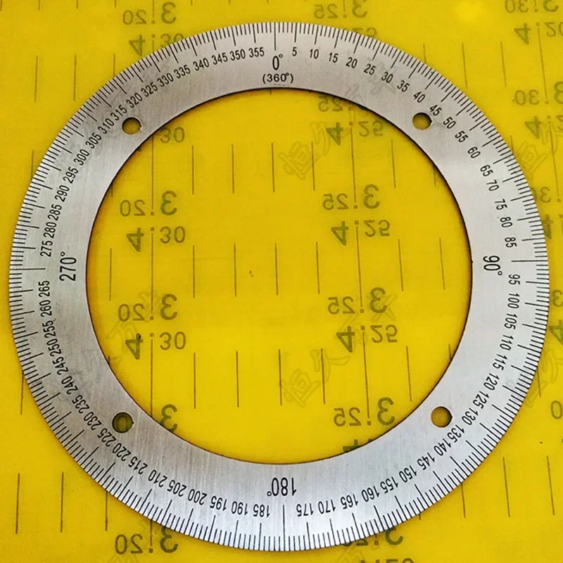 130x92x1mm 360 degree dial Steel disc Stainless steel Dial angle measurer tool e
130x92x1mm 360 degree dial Steel disc Stainless steel Dial angle measurer tool e