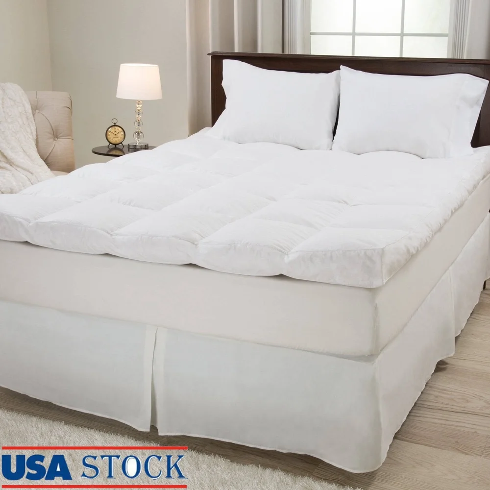 Full Size 4 Inch Duck Feather Down Mattress Topper Breathable Cotton Shell Gusset Edges Baffle Box Construction Cozy Support
Full Size 4 Inch Duck Feather Down Mattress Topper Breathable Cotton Shell Gusset Edges Baffle Box Construction Cozy Support