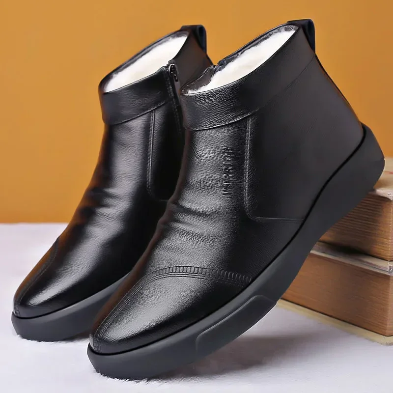 Shoes for Men Winter New Fashion Cotton Shoes Men's Plush Thickened Leather Waterproof Casual Snow Boots Zapatillas Hombre 2024
Shoes for Men Winter New Fashion Cotton Shoes Men's Plush Thickened Leather Waterproof Casual Snow Boots Zapatillas Hombre 2024