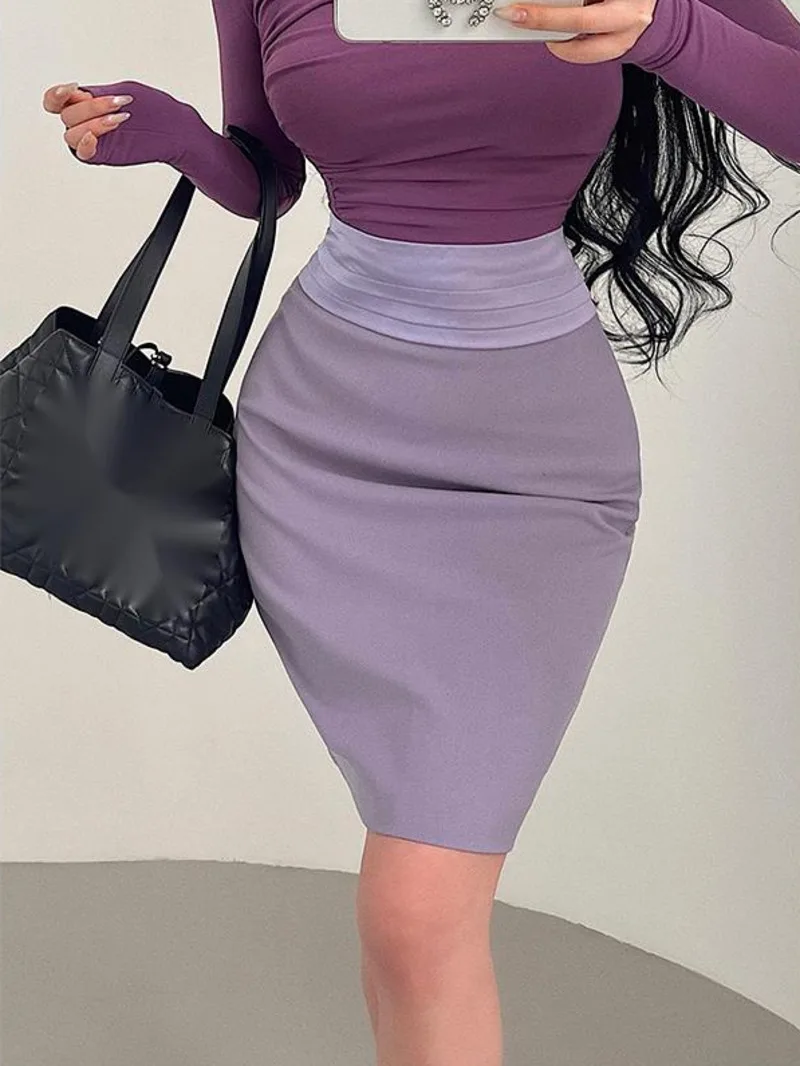 Корейский стиль Pure Desire Сексуальная OL с высокой талией в стиле пэчворк Плиссированная облегающая юбка средней длины с разрезом сзади Тонкие милые женские юбки ACZ8
Корейский стиль Pure Desire Сексуальная OL с высокой талией в стиле пэчворк Плиссированная облегающая юбка средней длины с разрезом сзади Тонкие милые женские юбки ACZ8