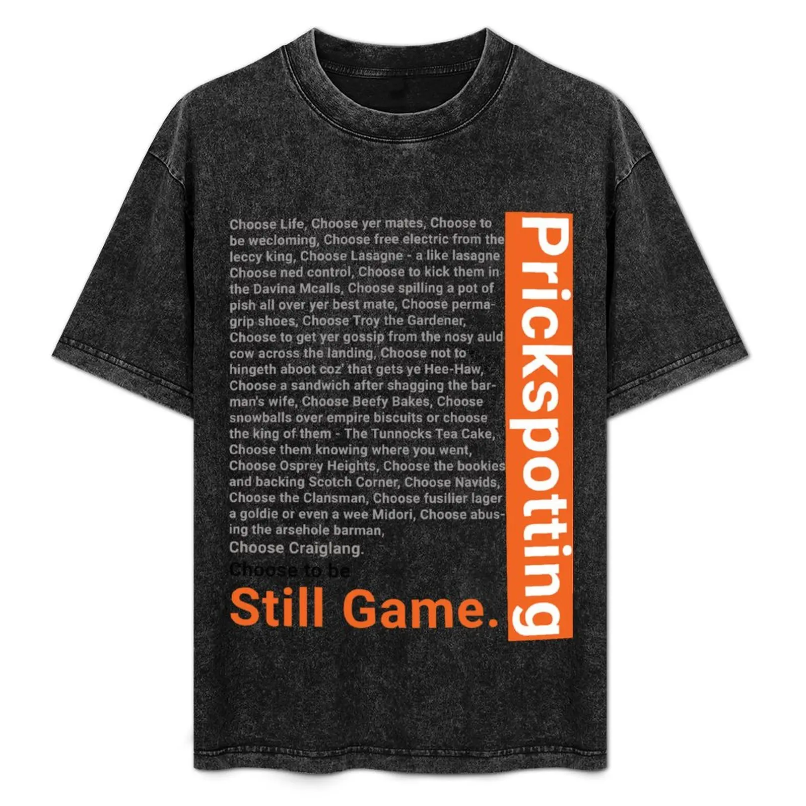 Prickspotting Still Game take on Trainspotting T-Shirt Festive Simple T-Shirt
Prickspotting Still Game take on Trainspotting T-Shirt Festive Simple T-Shirt