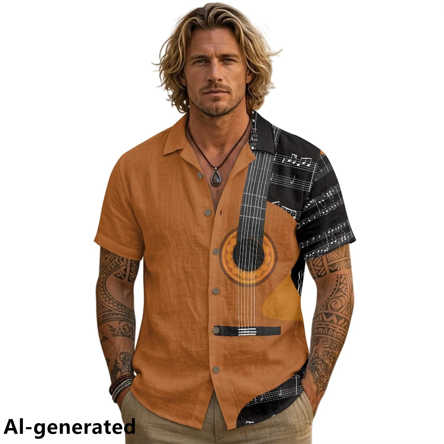 XIXIRIMIDO Summer Men's Turn-Down Collar Button Linen Short-Sleeved Shirt Beach Music Festival Shirt Trendy Prints Plus Size Top
XIXIRIMIDO Summer Men's Turn-Down Collar Button Linen Short-Sleeved Shirt Beach Music Festival Shirt Trendy Prints Plus Size Top