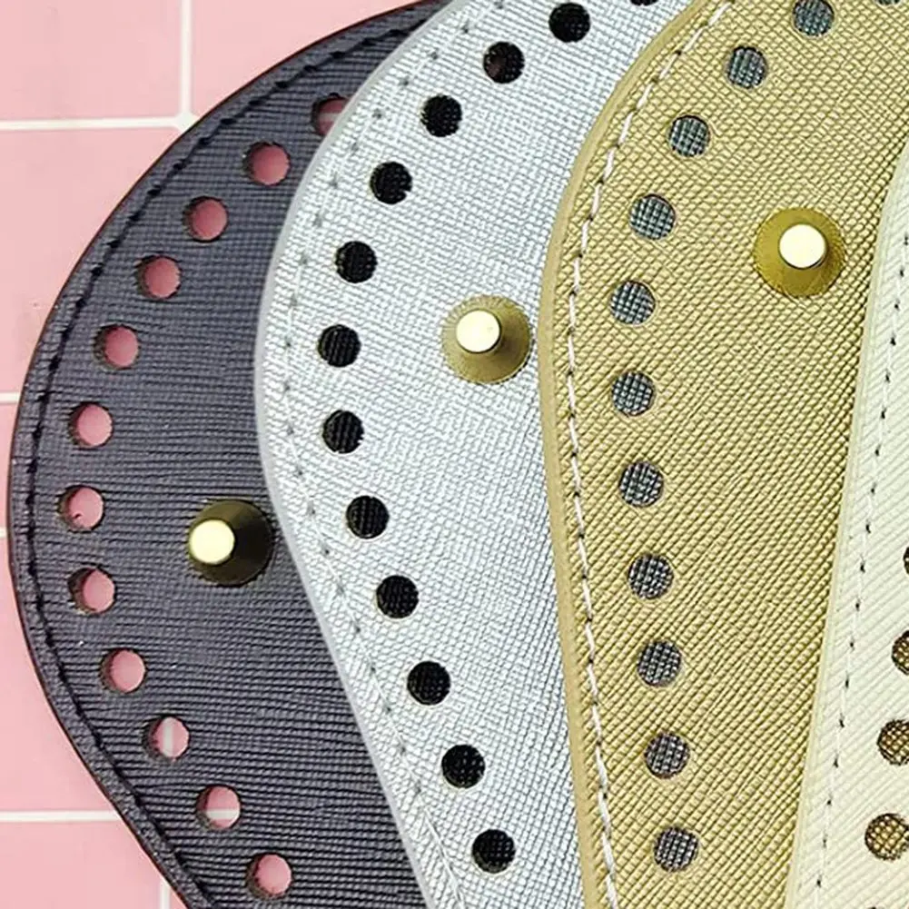 6 Pack PU Leather Bag Bottom Oval Wallet Bottom For Crochet Bag Bottom Crochet Bag Stud Bottom (25X12cm, 6 Colors)
6 Pack PU Leather Bag Bottom Oval Wallet Bottom For Crochet Bag Bottom Crochet Bag Stud Bottom (25X12cm, 6 Colors)