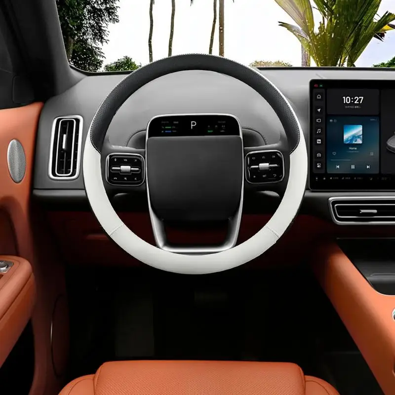 Leather Car Steering Wheel Cover Car Steering Non-Slip Wrap Decor Comfortable Automotive Wheel Cover Sleeve For Most Vehicles
Leather Car Steering Wheel Cover Car Steering Non-Slip Wrap Decor Comfortable Automotive Wheel Cover Sleeve For Most Vehicles