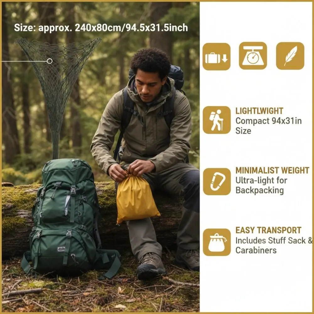 Durable Nylon Mesh Rope Hammock Portable With Hooks Hanging Bed Sleeping Bed Swing Outdoor Camping
Durable Nylon Mesh Rope Hammock Portable With Hooks Hanging Bed Sleeping Bed Swing Outdoor Camping