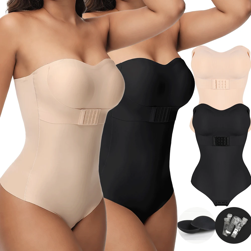 Push up Breast Bodysuit Women Tummy Control Wirefree Non-slip Bra Thong Shaper with Chest Pads Adjustable Bust Ladies Underwear
Push up Breast Bodysuit Women Tummy Control Wirefree Non-slip Bra Thong Shaper with Chest Pads Adjustable Bust Ladies Underwear