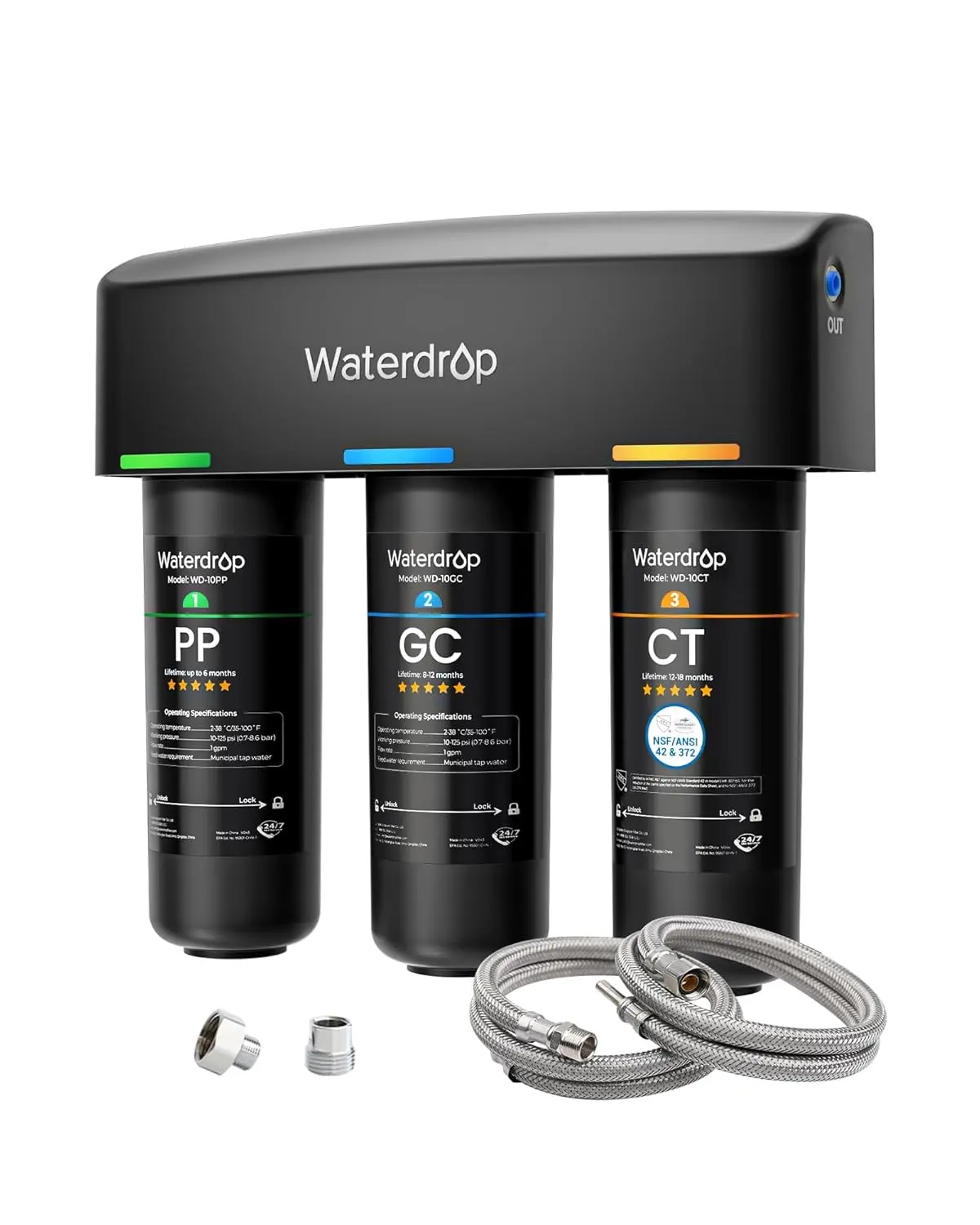 8-Stage Under Sink Water Filter, Reduces PFAS, Fluoride & Chlorine, Direct Connect to Faucet
8-Stage Under Sink Water Filter, Reduces PFAS, Fluoride & Chlorine, Direct Connect to Faucet