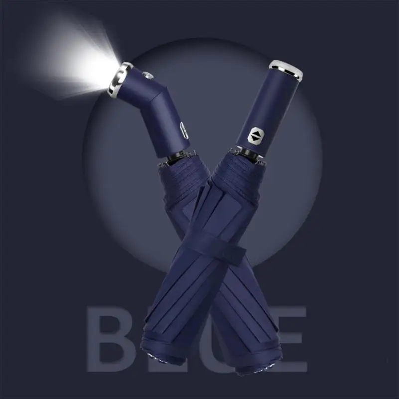 Fully Automatic Umbrella With LED Flashlight Waterproof Anti-UV Sunshade Sunscreen Rainproof Wind Resistance Three-fold Umbrella
Fully Automatic Umbrella With LED Flashlight Waterproof Anti-UV Sunshade Sunscreen Rainproof Wind Resistance Three-fold Umbrella