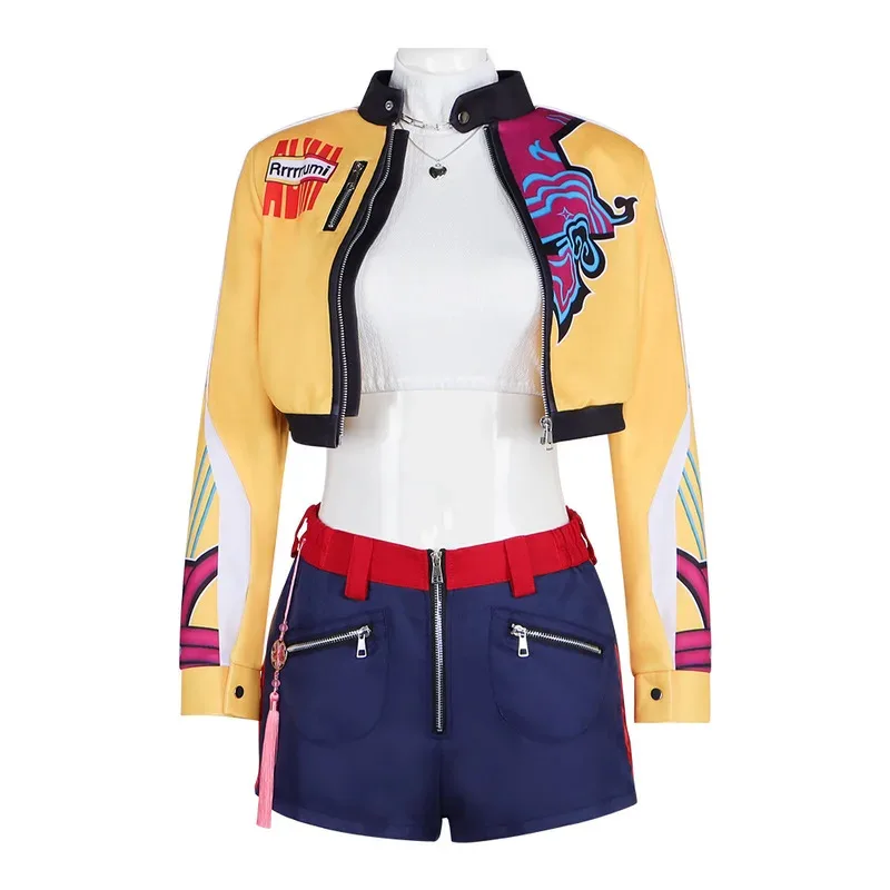 CyKPop Demon Hunters RumiMirazoe cosplay stage costume and wig Christmas Play Role Clothes Clothing Women Halloween Party Rolepl
CyKPop Demon Hunters RumiMirazoe cosplay stage costume and wig Christmas Play Role Clothes Clothing Women Halloween Party Rolepl