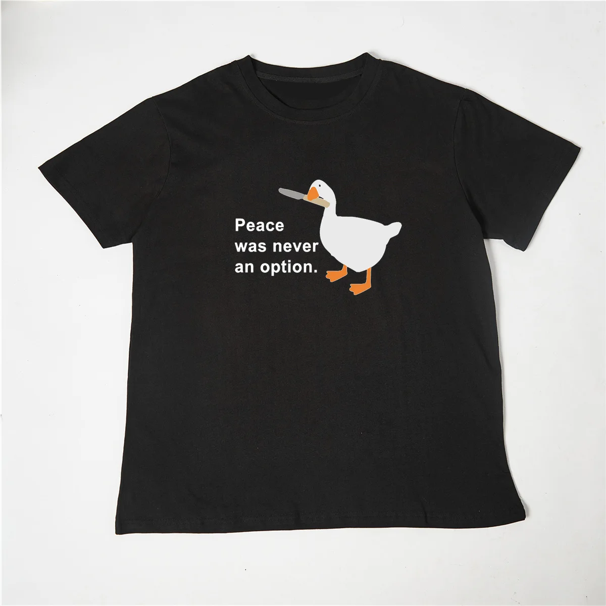 Women Peace Was Never An Option Cartoons Printed Tshirt For Street Casual Tee Clothing Creativity Breathable Female Short Sleeve
Women Peace Was Never An Option Cartoons Printed Tshirt For Street Casual Tee Clothing Creativity Breathable Female Short Sleeve