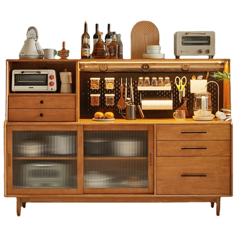 Solid wood dining side cabinet, kitchen locker, dining room locker with drawer storage, household storage cabinet
Solid wood dining side cabinet, kitchen locker, dining room locker with drawer storage, household storage cabinet