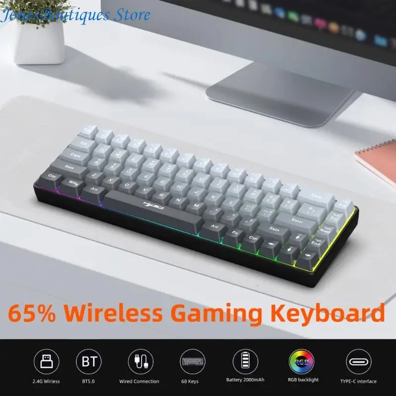Ergonomic Wireless Keyboard Bluetooth-compatible 5.0 Multisystems Support ABS Keycaps W8KE
Ergonomic Wireless Keyboard Bluetooth-compatible 5.0 Multisystems Support ABS Keycaps W8KE
