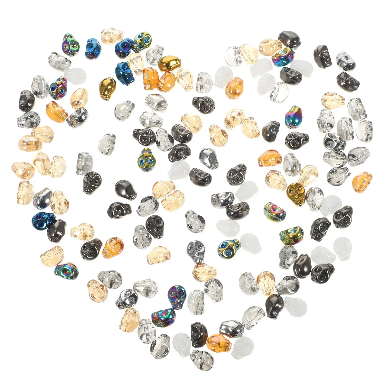 140 Pcs Beads Glass Skull Bead Glass Smooth DIY Crafts Jewelry Making Bracelet Necklace Materials Mixed Colors
140 Pcs Beads Glass Skull Bead Glass Smooth DIY Crafts Jewelry Making Bracelet Necklace Materials Mixed Colors