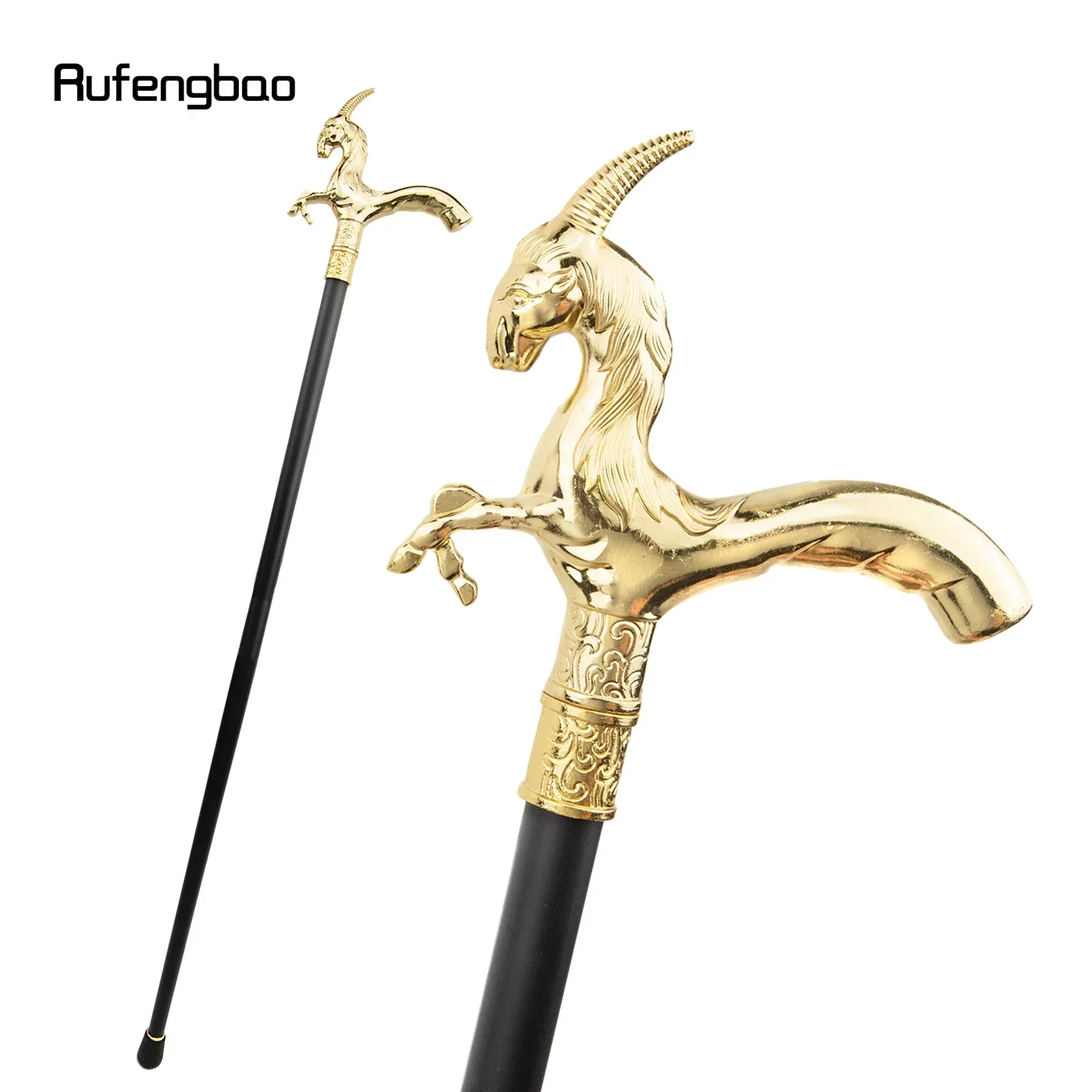 Golden Goat Grassland Animal Single Joint Fashion Walking Stick Decorative Cospaly Party Walking Cane Halloween Crosier 93cm
Golden Goat Grassland Animal Single Joint Fashion Walking Stick Decorative Cospaly Party Walking Cane Halloween Crosier 93cm