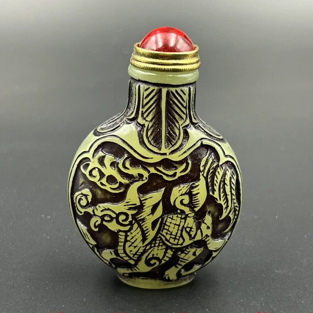 Collection Chinese Antique Luminous Snuff Bottles Hand Carved Divine Beasts
Collection Chinese Antique Luminous Snuff Bottles Hand Carved Divine Beasts