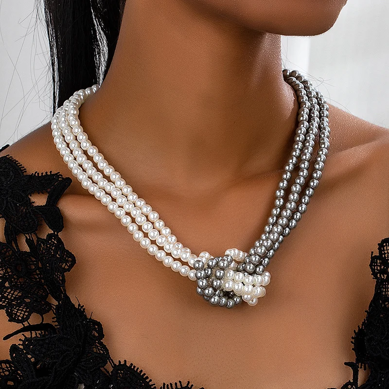 Fashion Elegant Light Luxury Three-layer Pearl Necklace for Women Wedding Jewelry Delicate Pearl Collar Choker Necklace
Fashion Elegant Light Luxury Three-layer Pearl Necklace for Women Wedding Jewelry Delicate Pearl Collar Choker Necklace