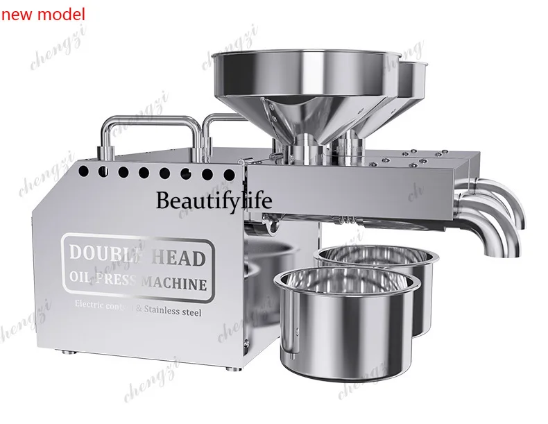 B02 New Double Head Oil Press Commercial Stainless Steel High Extraction Rate Press Flaxseed Sunflower Seed Coconut MeatA178
B02 New Double Head Oil Press Commercial Stainless Steel High Extraction Rate Press Flaxseed Sunflower Seed Coconut MeatA178