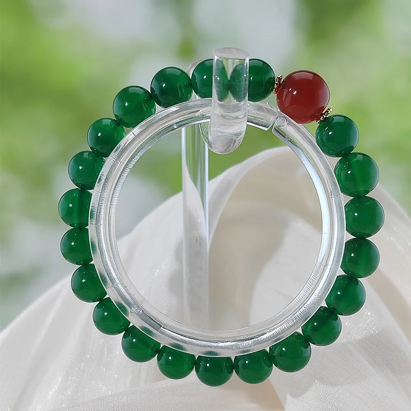 7A Green Agate Bracelet with Red Agate Beads for Women Elegant Handcrafted Jewelry Gifts
7A Green Agate Bracelet with Red Agate Beads for Women Elegant Handcrafted Jewelry Gifts
