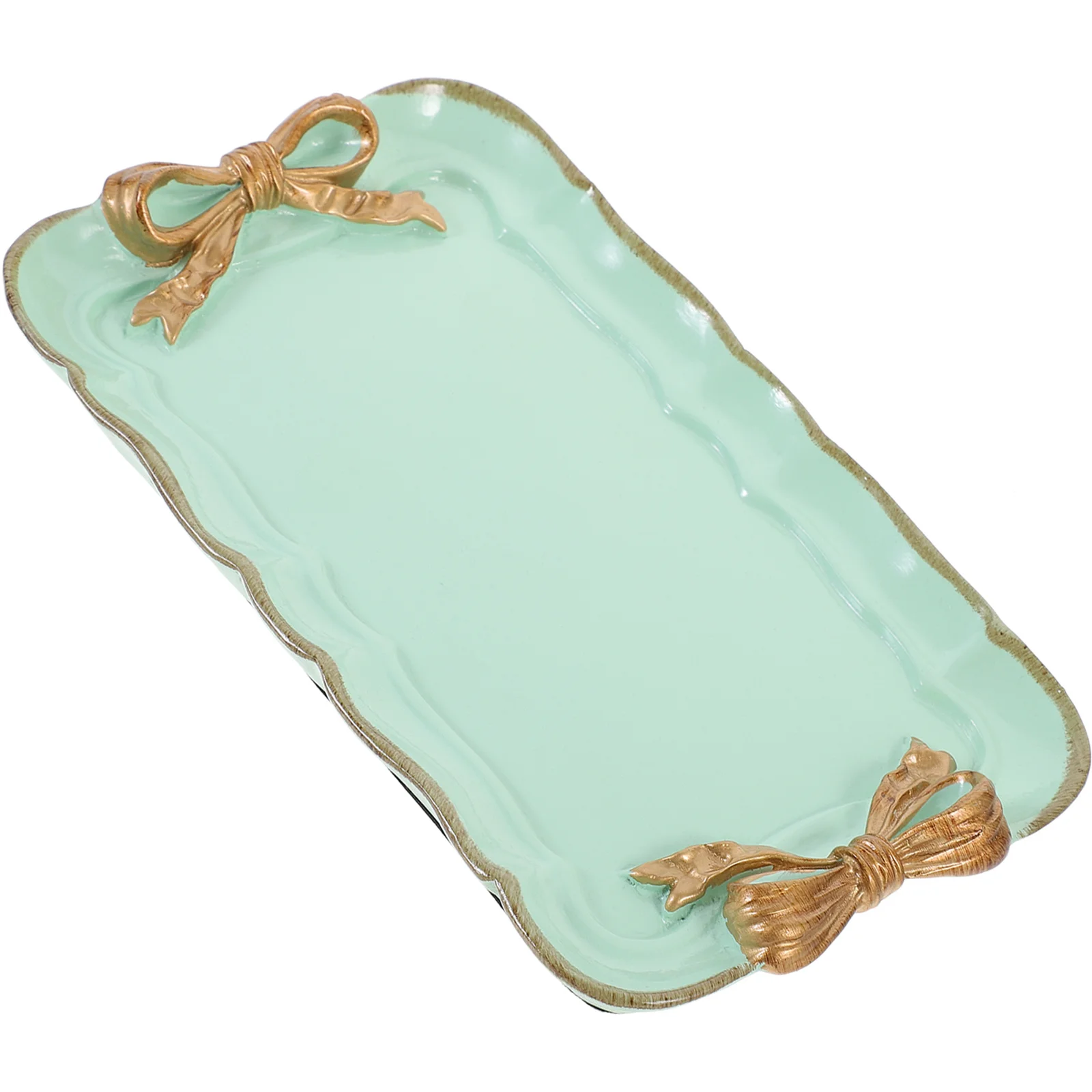 Rectangular Resin Bowknot Dessert Serving Tray Tableware Vintage Design Home Office Party Picnic Use Serving Tray
Rectangular Resin Bowknot Dessert Serving Tray Tableware Vintage Design Home Office Party Picnic Use Serving Tray