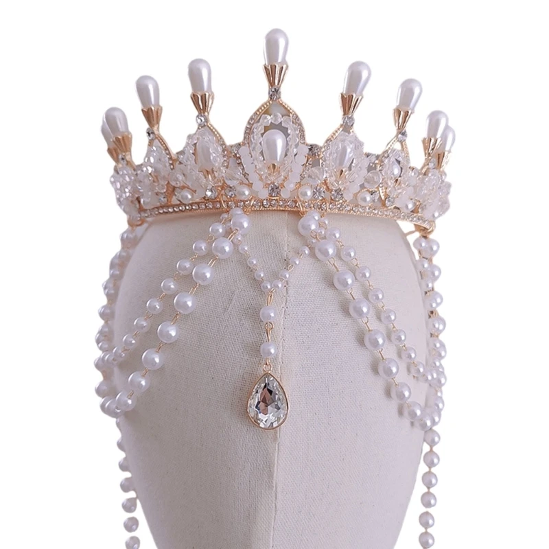 652F Halloween Pearls for Women Elegant Alloy Headpiece Cosplay Headpieces For Theme Parties And Fashion Event
652F Halloween Pearls for Women Elegant Alloy Headpiece Cosplay Headpieces For Theme Parties And Fashion Event