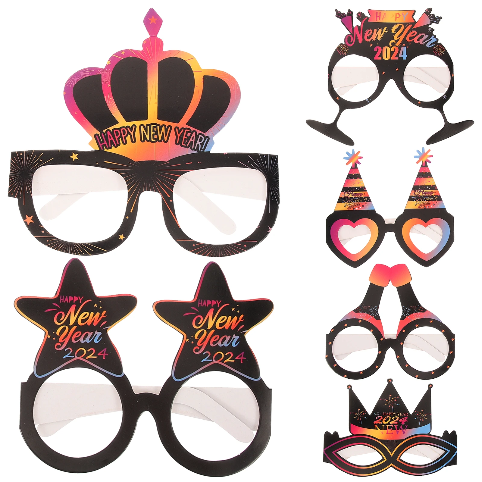 6 Pcs 2024 New Year Black Gold 3D Glasses Paper Eyewear Novelty Accessories Creative Photo Props Lightweight
6 Pcs 2024 New Year Black Gold 3D Glasses Paper Eyewear Novelty Accessories Creative Photo Props Lightweight