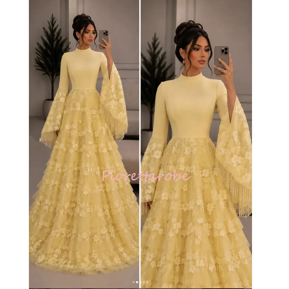 Appliques Prom Gowns Full Sleeves Maxi Luxury Women's Evening Dresses A Line Prom Gowns Customized
Appliques Prom Gowns Full Sleeves Maxi Luxury Women's Evening Dresses A Line Prom Gowns Customized