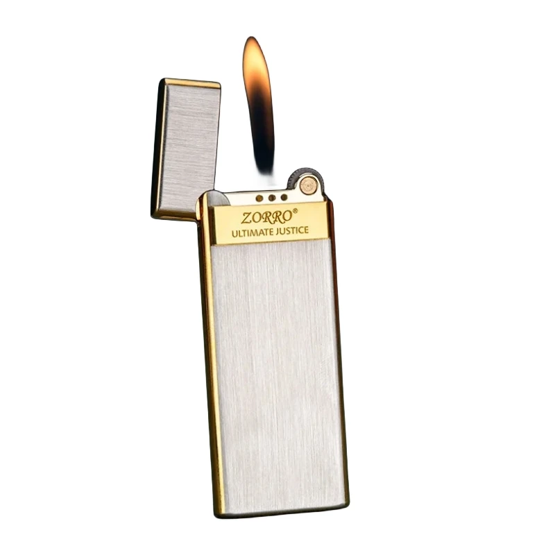 ZORRO Ultra thin Inflatable Lighter Creative Grinding Wheel Type Lightweight Portable Personalized Texture Gifts to Friends
ZORRO Ultra thin Inflatable Lighter Creative Grinding Wheel Type Lightweight Portable Personalized Texture Gifts to Friends