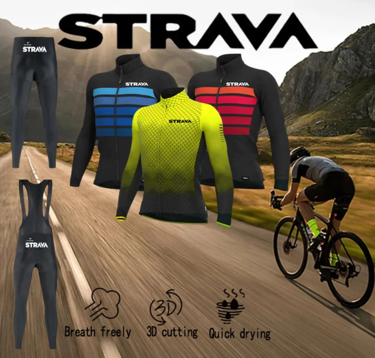 STRAVA Spring-Autumn Long Sleeve Jacket Road Mountain Bike Sportswear Camping Halloween Thanksgiving Christmas Gifts
STRAVA Spring-Autumn Long Sleeve Jacket Road Mountain Bike Sportswear Camping Halloween Thanksgiving Christmas Gifts