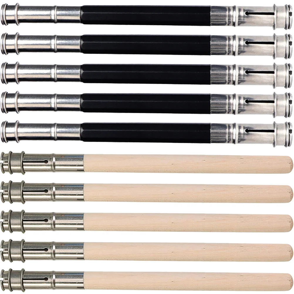 10Pcs Metal Pencil Short Holder Lengthener Tool Black Silver Wooden Supplies Reusable Office Stationery
10Pcs Metal Pencil Short Holder Lengthener Tool Black Silver Wooden Supplies Reusable Office Stationery