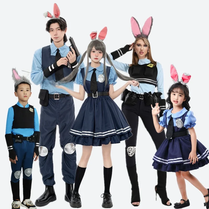 Judy Rabbit Police Officer Cosplay Costume Children's Performance loween Outfit Full Set Parent-Child Activi Polyester F...
Judy Rabbit Police Officer Cosplay Costume Children's Performance loween Outfit Full Set Parent-Child Activi Polyester F...