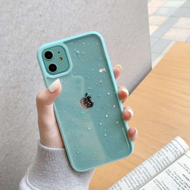 100pc Bling Glitter Star Phone Case For iPhone 12 12mini 11 Pro Max XR XS Max X 6S 7 8 Plus Transparent Silicone TPU Shell Cases
100pc Bling Glitter Star Phone Case For iPhone 12 12mini 11 Pro Max XR XS Max X 6S 7 8 Plus Transparent Silicone TPU Shell Cases