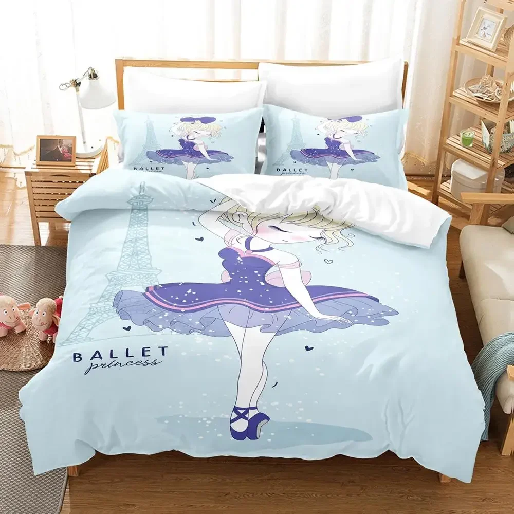 Ballet Dancing Girl Princess Style Comfortable Duvet Quilt Cover Pillowcase Bedding Set Children Bedroom Decoration Home Textile
Ballet Dancing Girl Princess Style Comfortable Duvet Quilt Cover Pillowcase Bedding Set Children Bedroom Decoration Home Textile