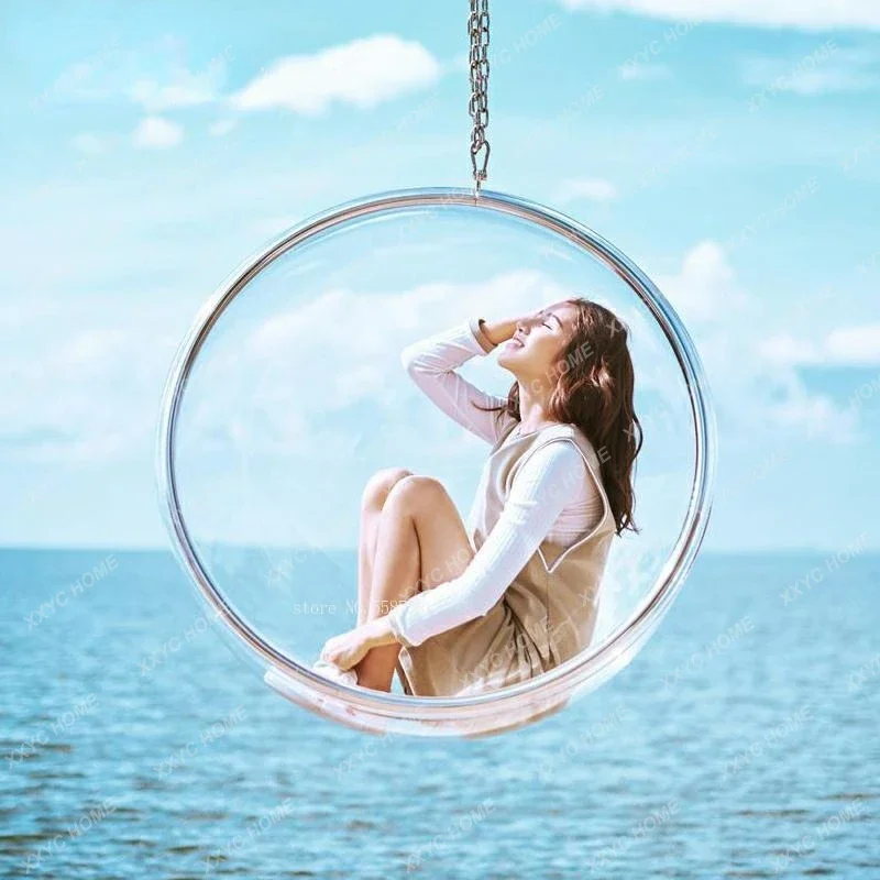 Bubble Chair Transparent Glider Single Cradle Chairs Indoor Balcony Hanging Basket Chair Swing Rocking Recliner Lounge Chaise
Bubble Chair Transparent Glider Single Cradle Chairs Indoor Balcony Hanging Basket Chair Swing Rocking Recliner Lounge Chaise