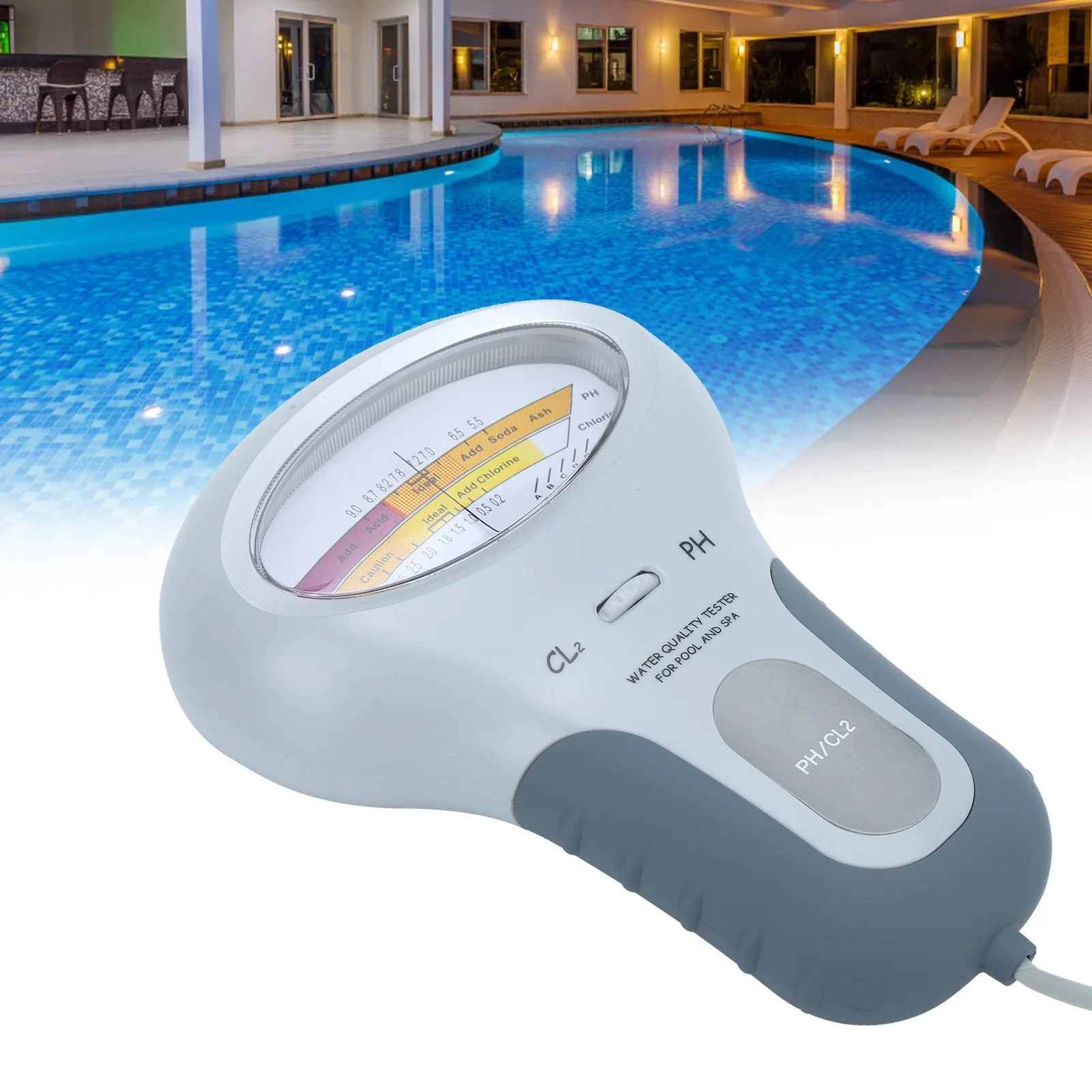 CL2 and PH Meter Swimming Pool Water Quality Testing Equipment Portable PH Tester for Pool Measuring Tool Swimming Pool Supplies
CL2 and PH Meter Swimming Pool Water Quality Testing Equipment Portable PH Tester for Pool Measuring Tool Swimming Pool Supplies