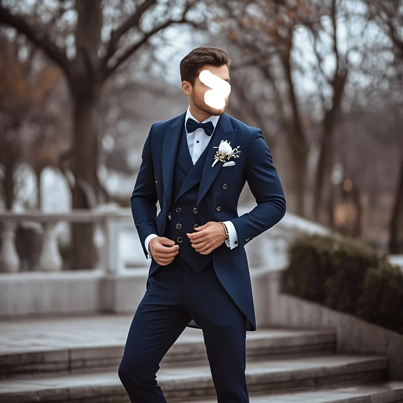 Men's suits 3 Piece Fashion Peak Lapel Single Breasted Tailcoat Chic Party Wedding Groom Prom Male Suit (Jacket+Vest+Pants)
Men's suits 3 Piece Fashion Peak Lapel Single Breasted Tailcoat Chic Party Wedding Groom Prom Male Suit (Jacket+Vest+Pants)