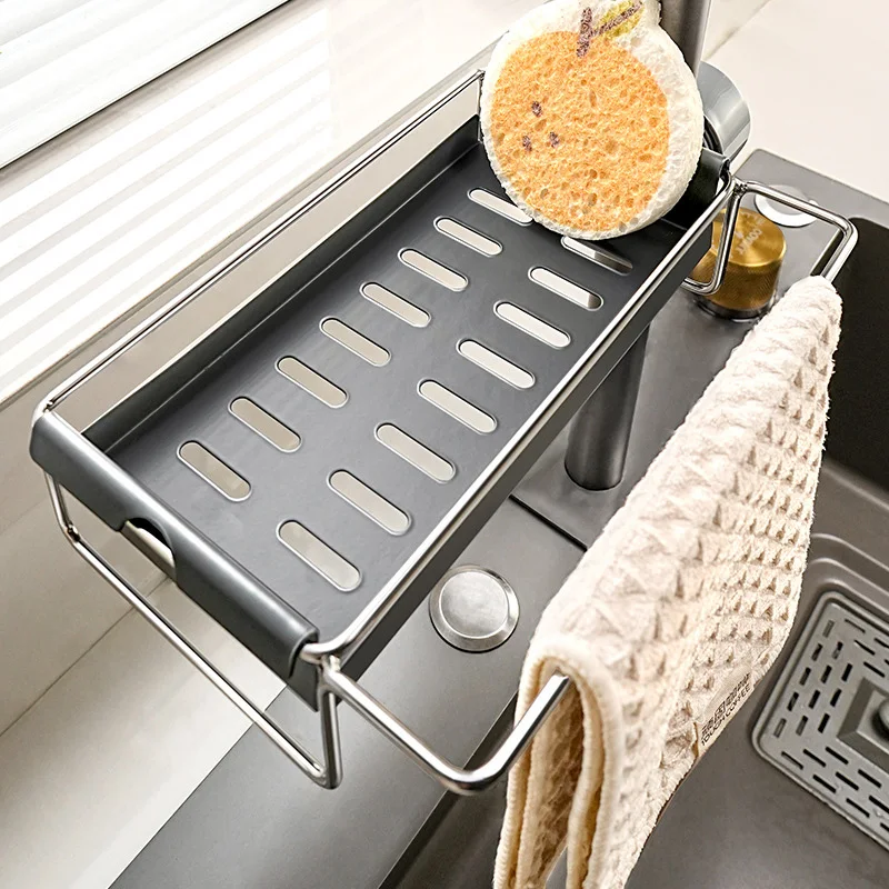 Kitchen Faucet Shelf Sink Draining Organizer Stainless Steel Rag Sponge Brush Storage Draining Basket Kitchen Accessories
Kitchen Faucet Shelf Sink Draining Organizer Stainless Steel Rag Sponge Brush Storage Draining Basket Kitchen Accessories