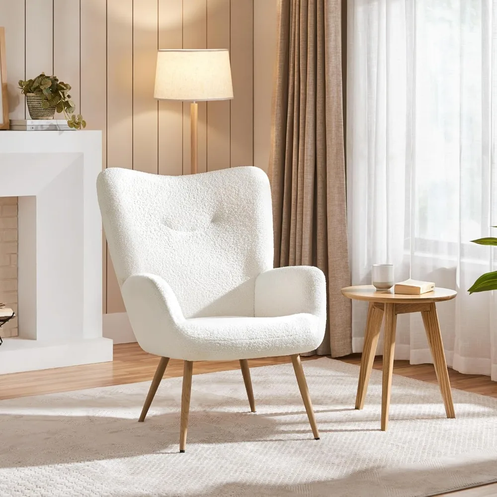 Barrel Chair, Teddy Fabric Casual Chair with High Back and Soft Padded, Modern Fuzzy Vanity Chair, Cozy Armchair for Living Roo
Barrel Chair, Teddy Fabric Casual Chair with High Back and Soft Padded, Modern Fuzzy Vanity Chair, Cozy Armchair for Living Roo