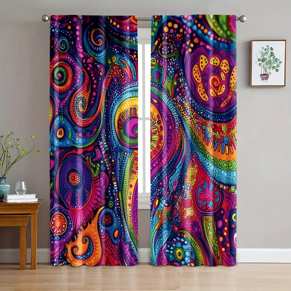 2pc, Window Drapes Retro Bohemian Machine Washable Fabric,Without Electricity Festive Holiday Suitable for Indoor Celebrations
2pc, Window Drapes Retro Bohemian Machine Washable Fabric,Without Electricity Festive Holiday Suitable for Indoor Celebrations