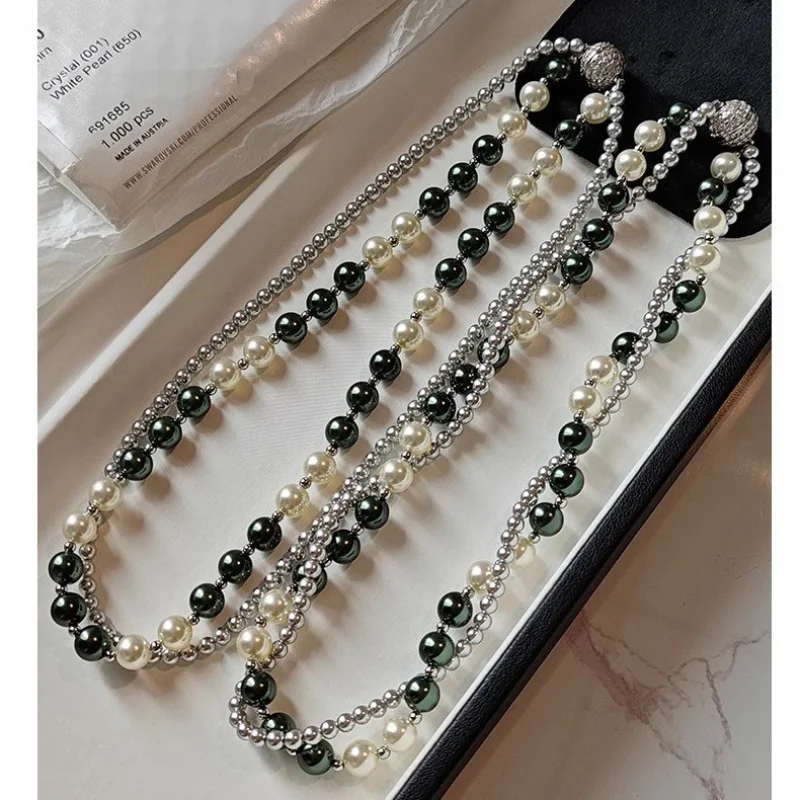 Round Ball Magnetic Buckle Double Layer Shijia Pearl Necklace Light Luxury Elegant Internet Celebrity True Gray Peacock Green Pe
Round Ball Magnetic Buckle Double Layer Shijia Pearl Necklace Light Luxury Elegant Internet Celebrity True Gray Peacock Green Pe