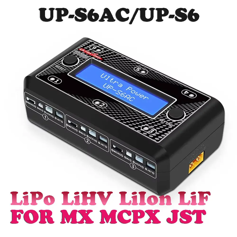 Ultra Power UP-S6AC UP-S6 Battery Charger 6x4.35W AC DC Charger for 1S LiPo LiHV LiIon LiFe With Micro MX MCPX JST RC Model/Car
Ultra Power UP-S6AC UP-S6 Battery Charger 6x4.35W AC DC Charger for 1S LiPo LiHV LiIon LiFe With Micro MX MCPX JST RC Model/Car