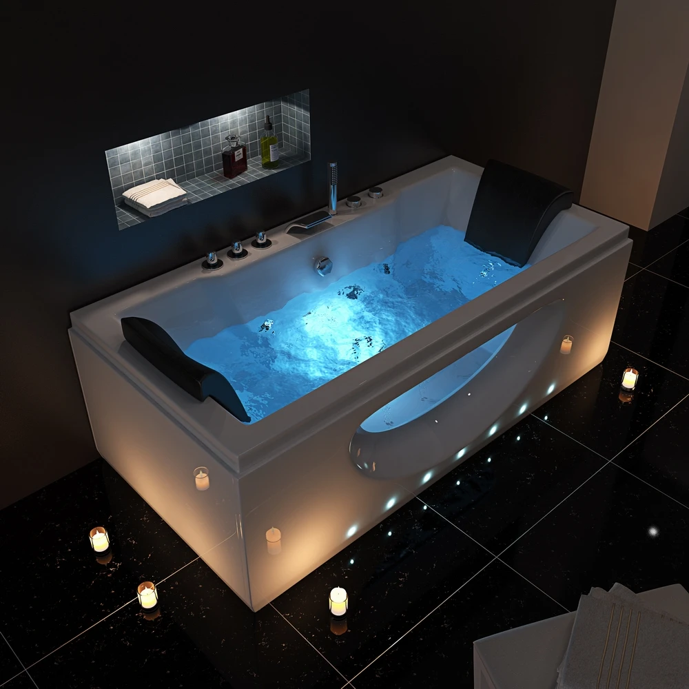 Modern White Acrylic Rectangle Shaped 2-Person Massage Whirlpool Spa Hot Tub Freestanding Drainer for Bathroom Shower Villas
Modern White Acrylic Rectangle Shaped 2-Person Massage Whirlpool Spa Hot Tub Freestanding Drainer for Bathroom Shower Villas