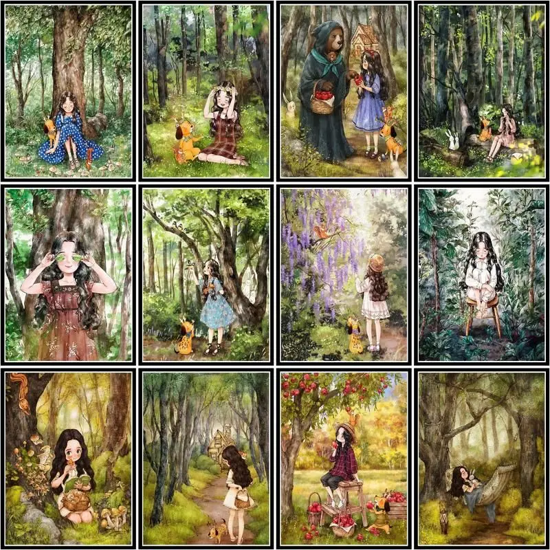 CHENISTORY Modern Painting By Number Forest Girl Kits Handpainted Picture By Number Figure Drawing On Canvas Home Decoration
CHENISTORY Modern Painting By Number Forest Girl Kits Handpainted Picture By Number Figure Drawing On Canvas Home Decoration