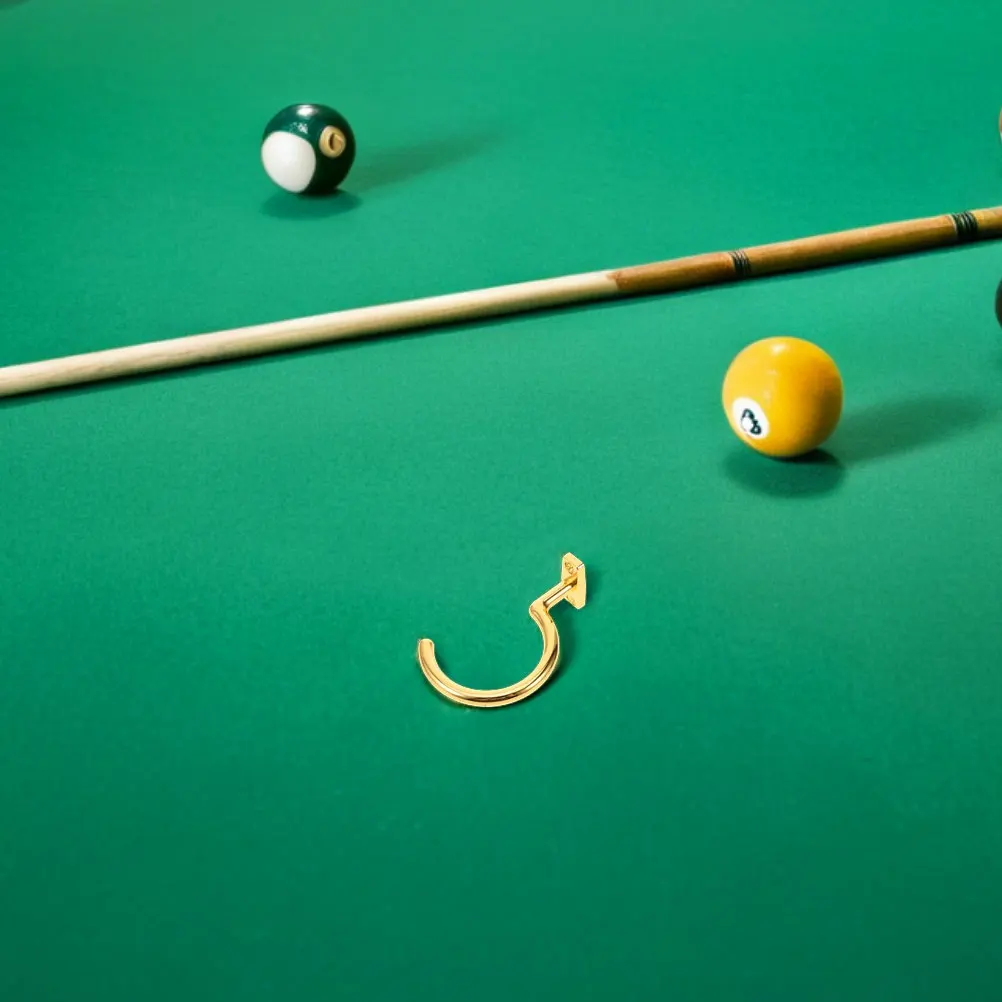 1 Pair Goldtone Iron Hooks Pool Table Accessories Durable Storage Solution Hanging Cues Triangle Racks Play Room Organization
1 Pair Goldtone Iron Hooks Pool Table Accessories Durable Storage Solution Hanging Cues Triangle Racks Play Room Organization