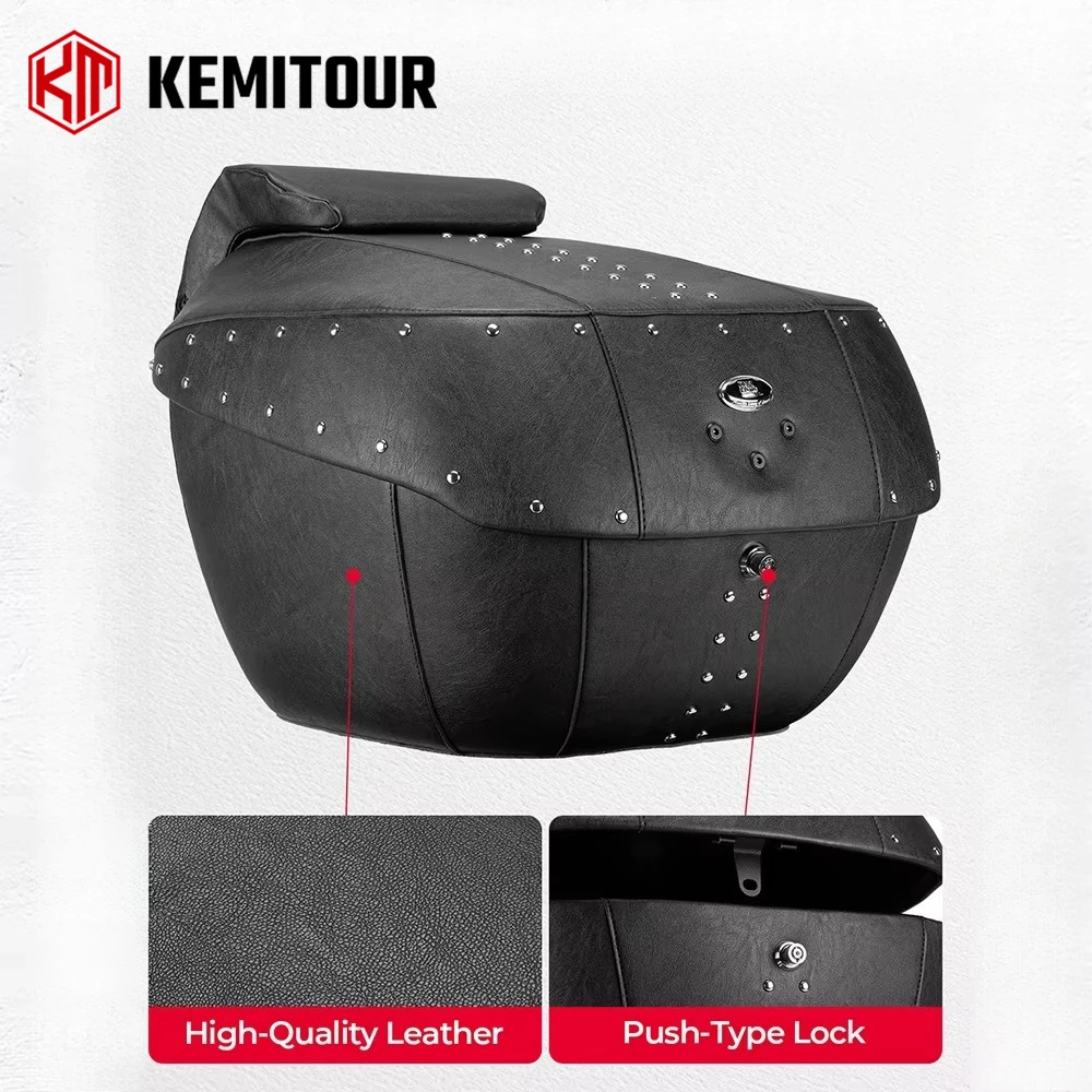 Motorcycle Tail Trunk 43L Rear Luggage Box ABS & PU Leather Waterproof Bag with Secure Lock for Most Cruiser & Touring Motorbike
Motorcycle Tail Trunk 43L Rear Luggage Box ABS & PU Leather Waterproof Bag with Secure Lock for Most Cruiser & Touring Motorbike