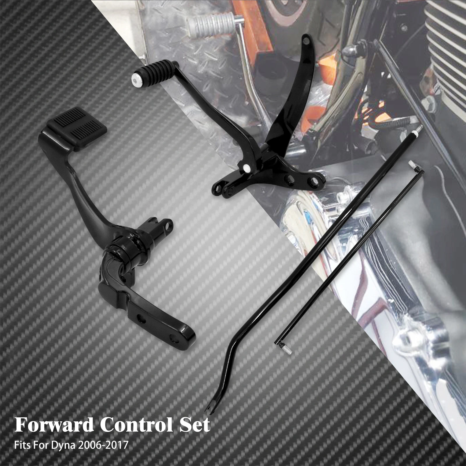 Motorcycle Forward Controls Complete Kit Foot Pegs Levers Linkages Black For Harley Dyna Street Bob Fat Bob Super Glide FXDB
Motorcycle Forward Controls Complete Kit Foot Pegs Levers Linkages Black For Harley Dyna Street Bob Fat Bob Super Glide FXDB